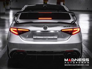 Alfa Romeo Giulia Trunk Spoiler - Carbon Fiber - GTAm Style w/ Italian Theme 